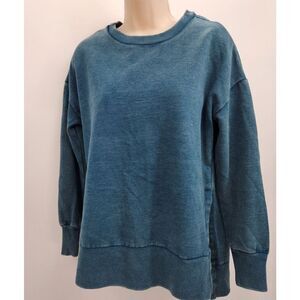 90 Degree Pullover Sweatshirt Women's Size Medium Teal Green Relaxed Fit